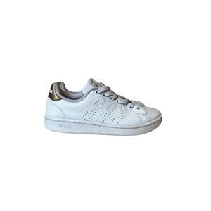 Adidas Advantage Kids Size 6 Shoes White Brown Athletic Low Trainer Sneakers